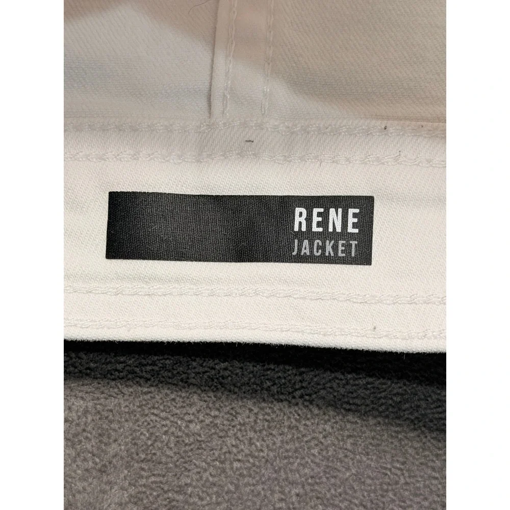 Kut from‎ the Kloth Rene Jacket Womens XS White Denim Trucker Cotton Stretch